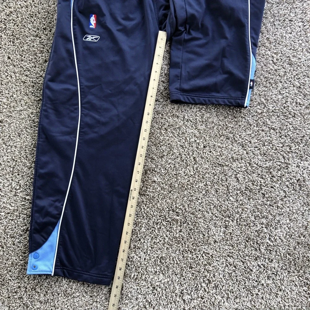 Vintage Reebok Utah Jazz Pants Mens Size L Blue NBA Tear Away Warm Up Sweatpants